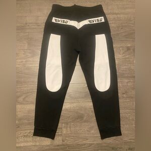 Evisu Black and White Sweatpants